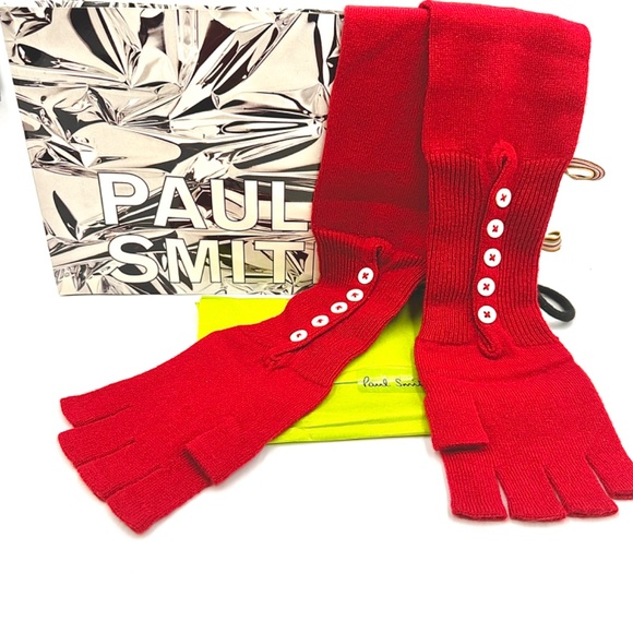 PAUL SMITH Cashmere & Wool Full Length Fingerless Gloves BNIB - Picture 4 of 6